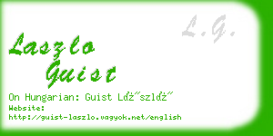 laszlo guist business card